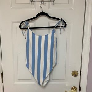 H&M striped bathing suit